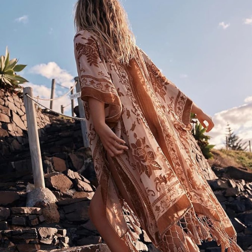 ✨HOST PICK✨ Free People Nightbird Burnout Velvet Kimono